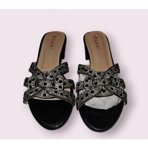 Women's G.N.D. Black Rhinestone Shoes Size 8 New in Box